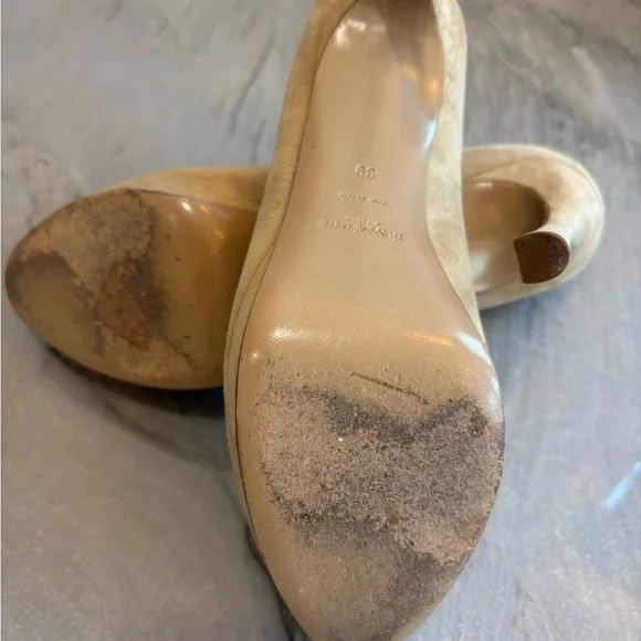 Yves Saint Laurent suede Beige Peep-Toe Heels in size 39 - Picture 7 of 7